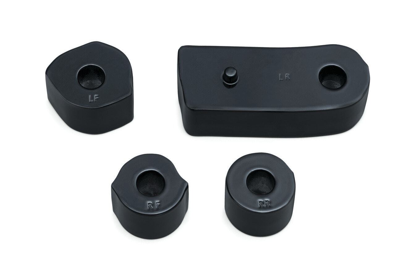 Driver Floorboard Spacers 18-Up Softail Models Gloss Black - Click Image to Close