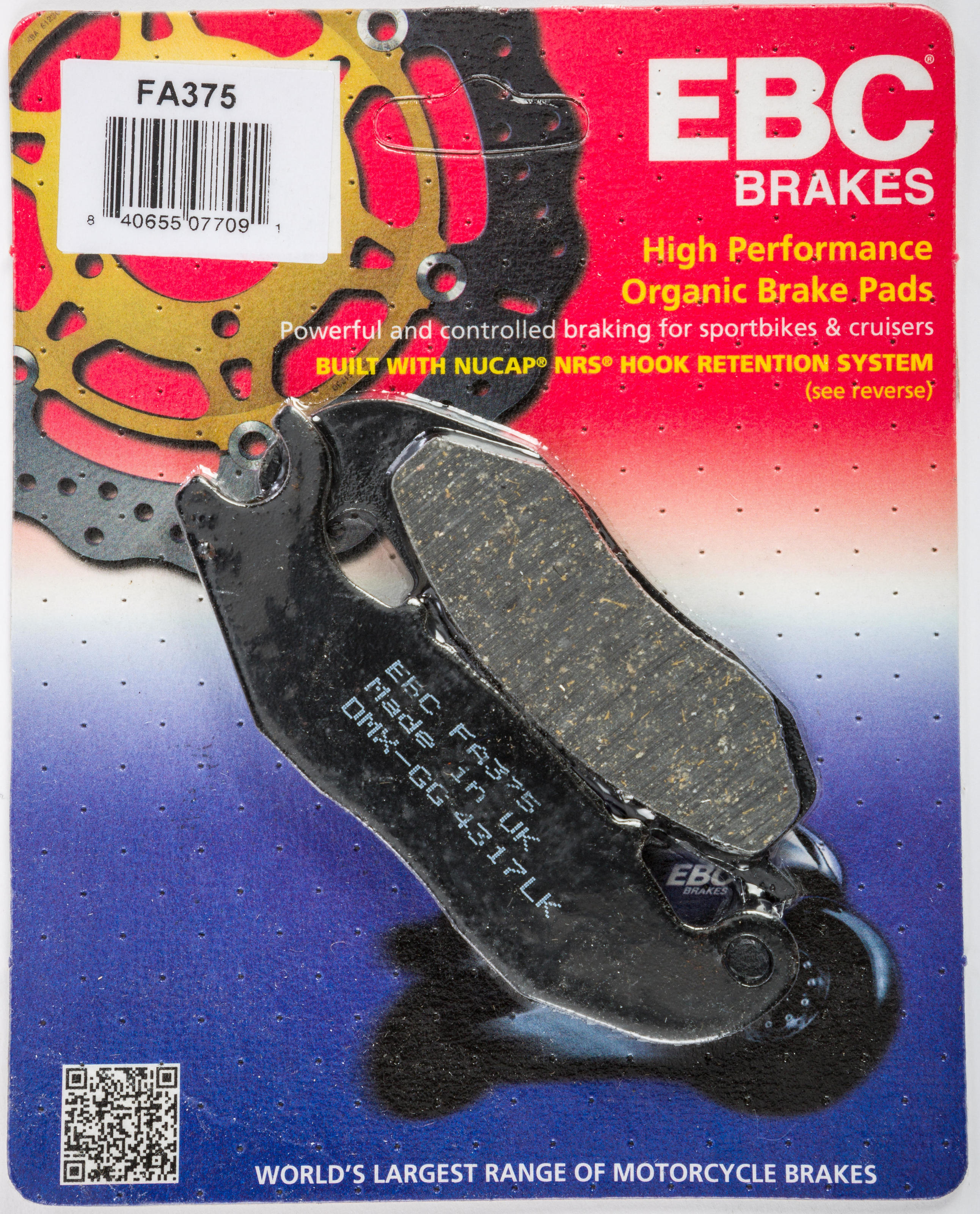 Standard Organic Brake Pads - Click Image to Close