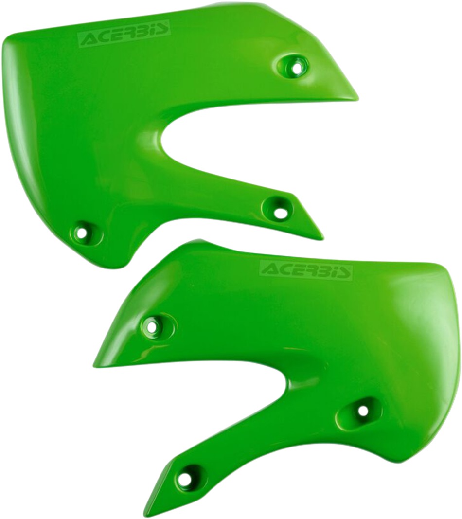 Radiator Shrouds - Green - For 00-21 Kawasaki KX 03-05 Suzuki RM DRZ - Click Image to Close