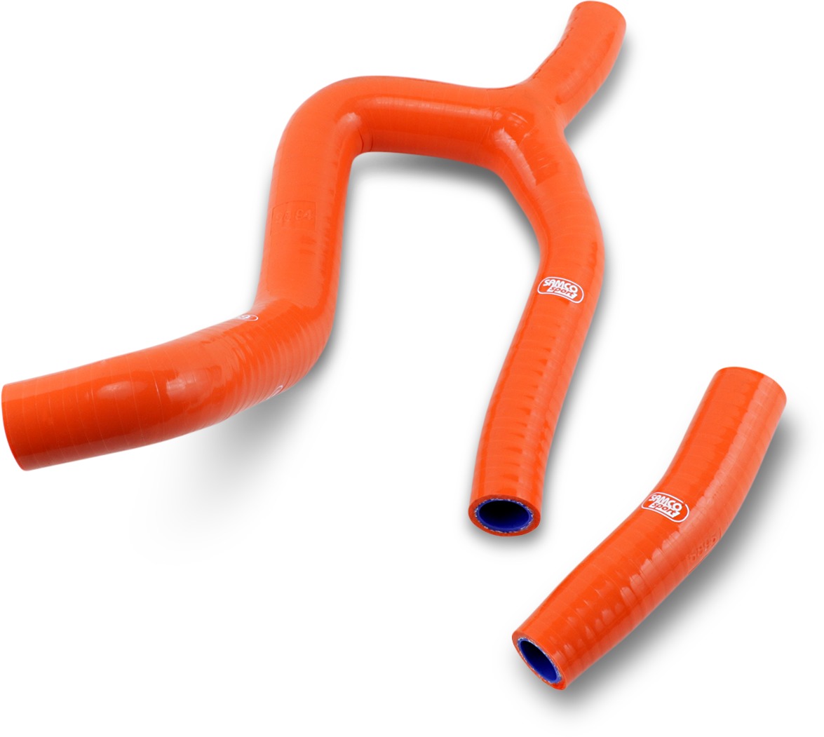 Radiator Hoses Orange w/Clamps - For 19-21 KTM 250 SX-F & 2021 Gas Gas MC250F - Click Image to Close