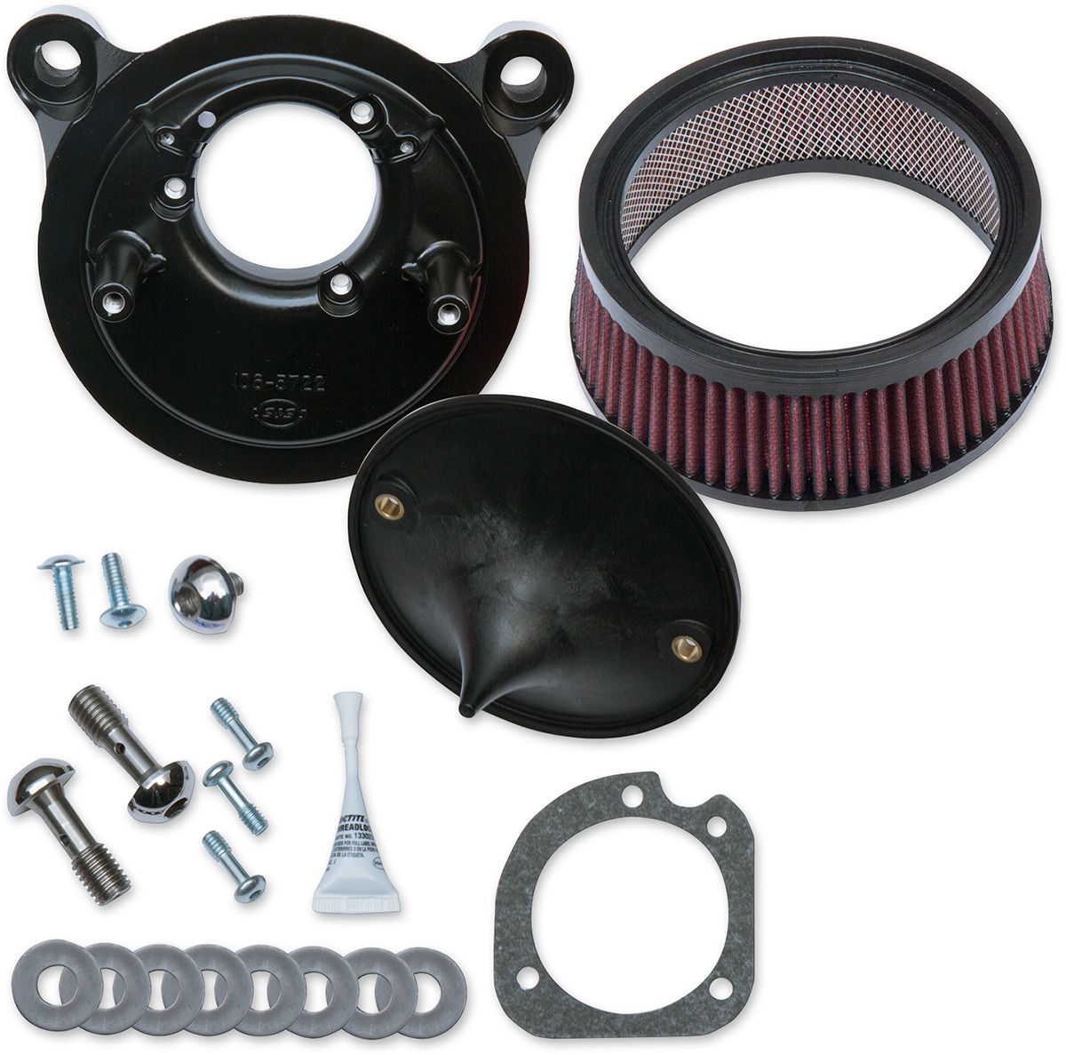 Stealth Air Cleaner Kits for Stock Fuel Systems - Air Clnr Kit Stealth Stock Blk - Click Image to Close