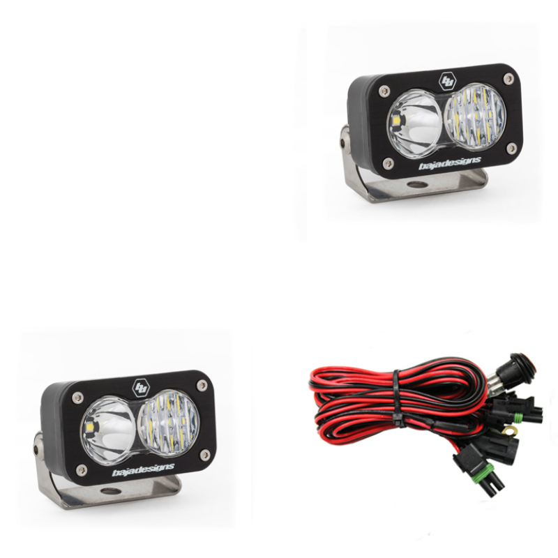 S2 Sport Driving Combo Pattern Pair LED Work Light - Clear - Click Image to Close