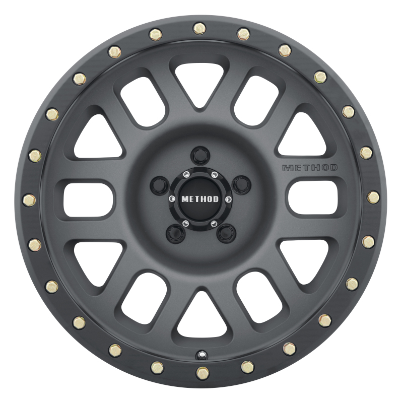 MR309 Grid 17x8.5 0mm Offset 5x150 116.5mm CB Titanium/Black Street Loc Wheel - Click Image to Close