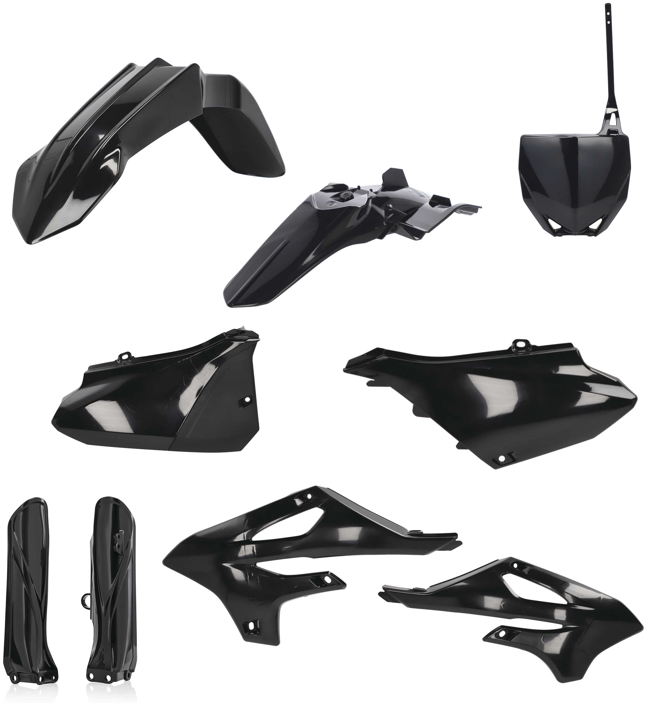 Full Plastic Kit - Black - For 22-23 Yamaha YZ85 - Click Image to Close