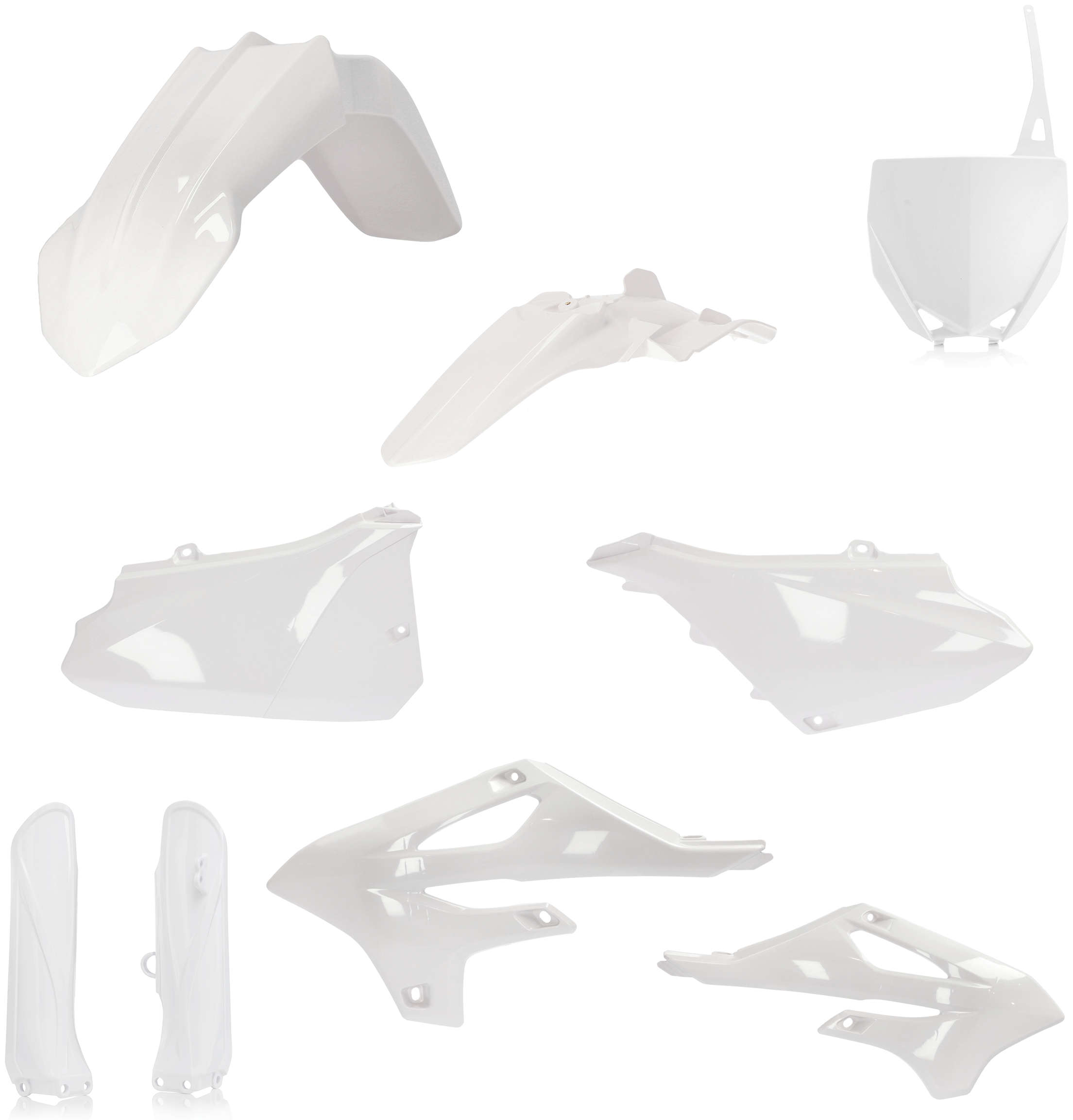 Full Plastic Kit - White - For 22-23 Yamaha YZ85 - Click Image to Close