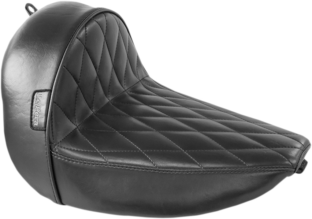 Stubs Cafe Diamond Vinyl Solo Seat - Black - For 16-17 Harley FLS Slim - Click Image to Close