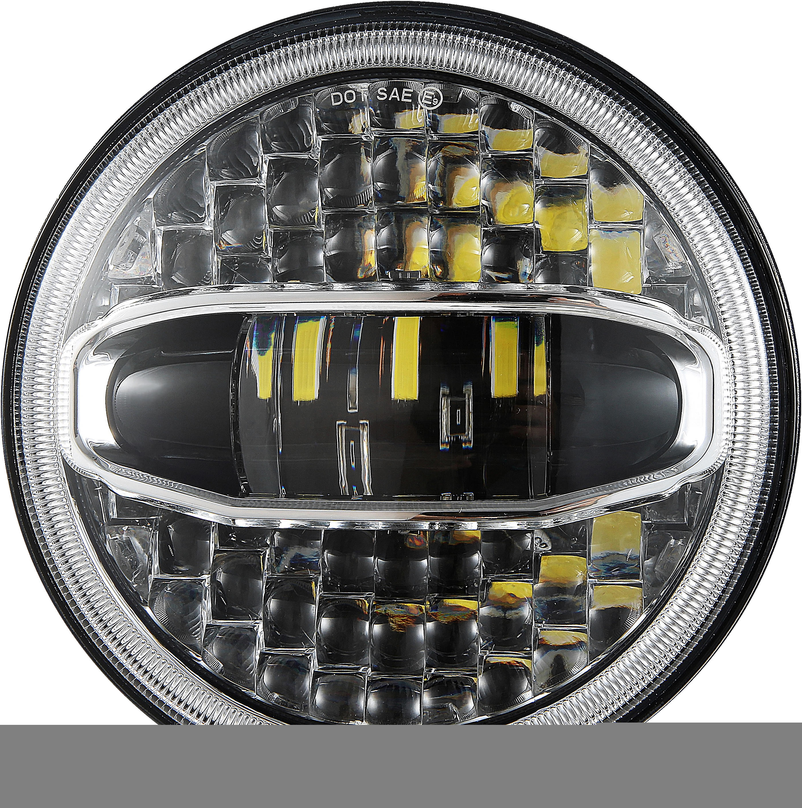 Ultra Beam LED 7" Headlight Chrome - Click Image to Close