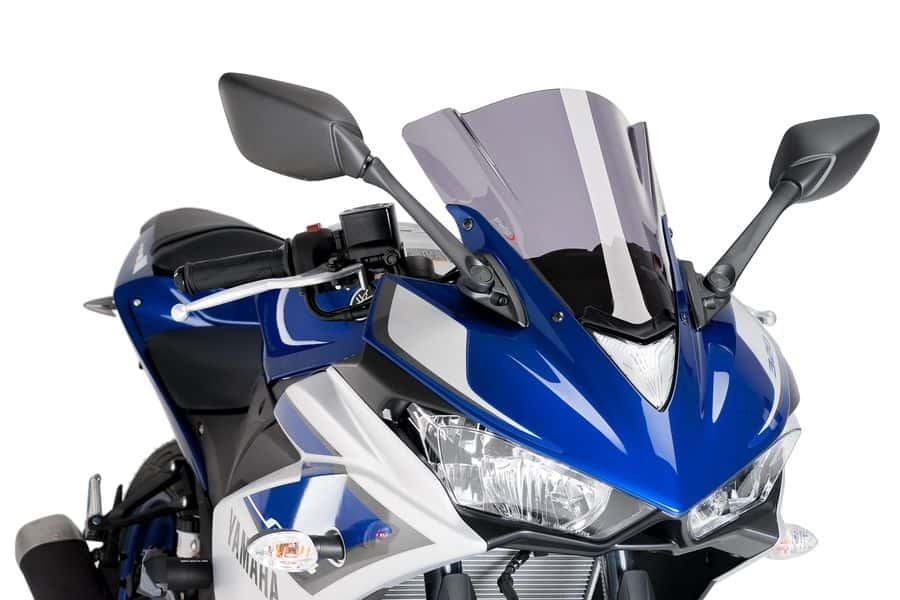 Smoke Racing Windscreen - For 15-18 Yamaha YZF R3 - Click Image to Close