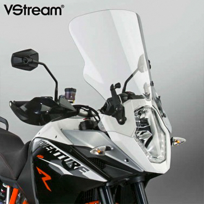 Clear Vstream Windscreen - For 14-16 KTM 1190 - Click Image to Close