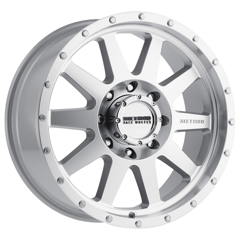 MR301 The Standard 18x9 +18mm Offset 8x180 130.81mm CB Machined/Clear Coat Wheel - Click Image to Close