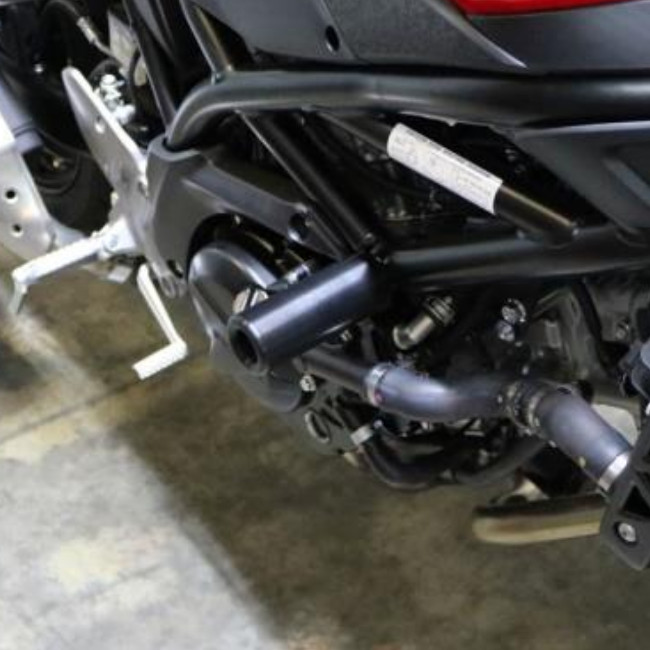 No Cut Frame Sliders - Black - For 17-21 SV650 - Click Image to Close