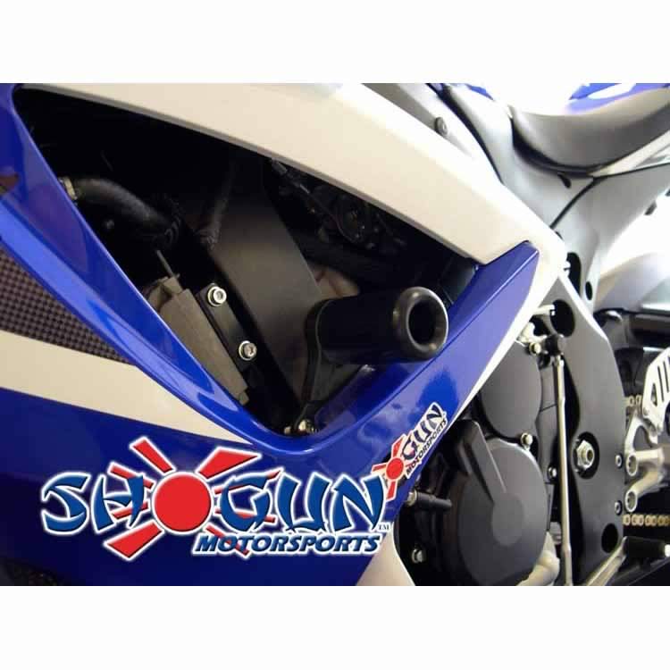 No Cut Black Frame Sliders - For 06-07 Suzuki GSXR600 GSXR750 - Click Image to Close