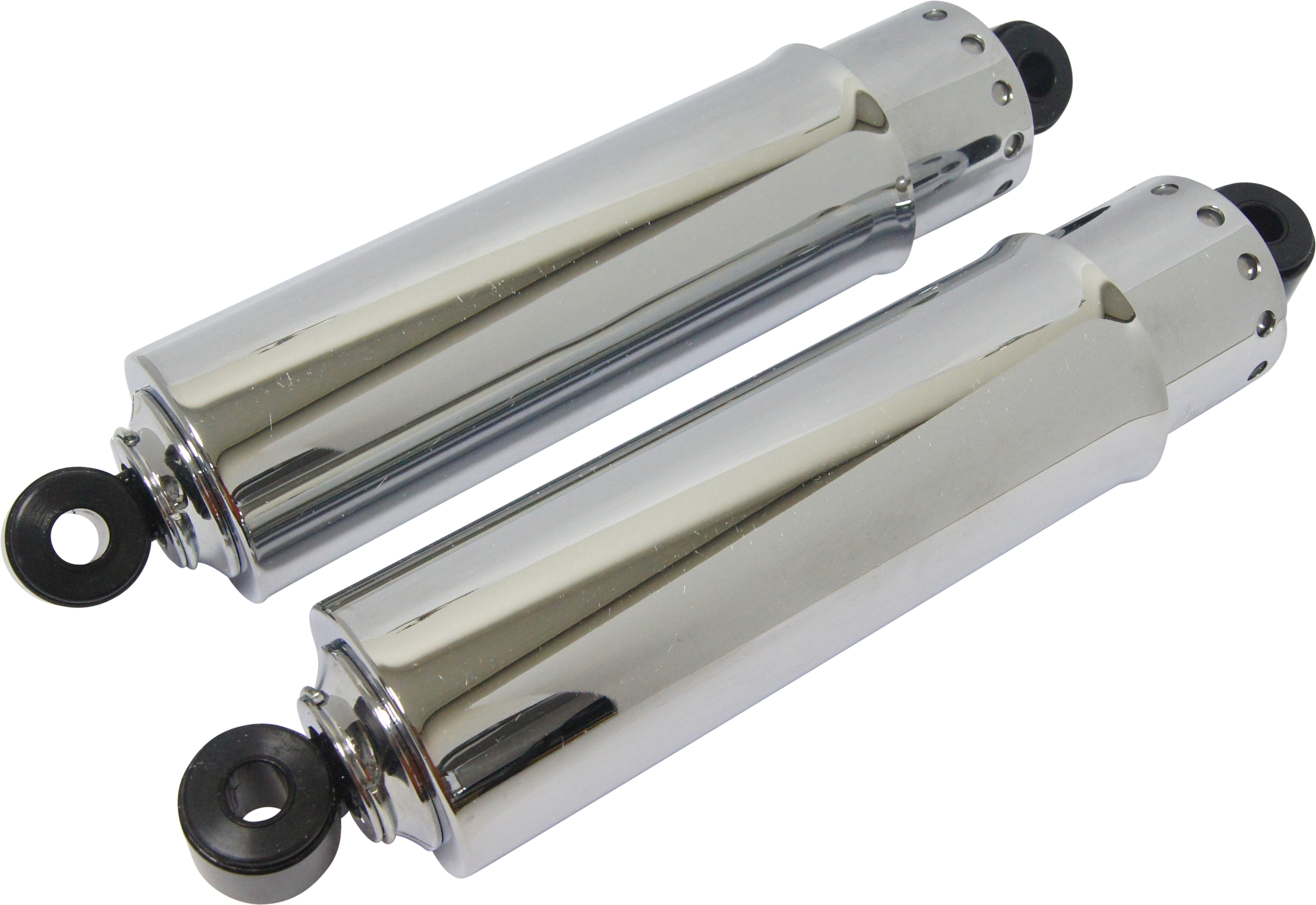 4-Speed Shocks W/Full Cover - Chrome 12" - For 80-86 HD Touring Dyna - Click Image to Close