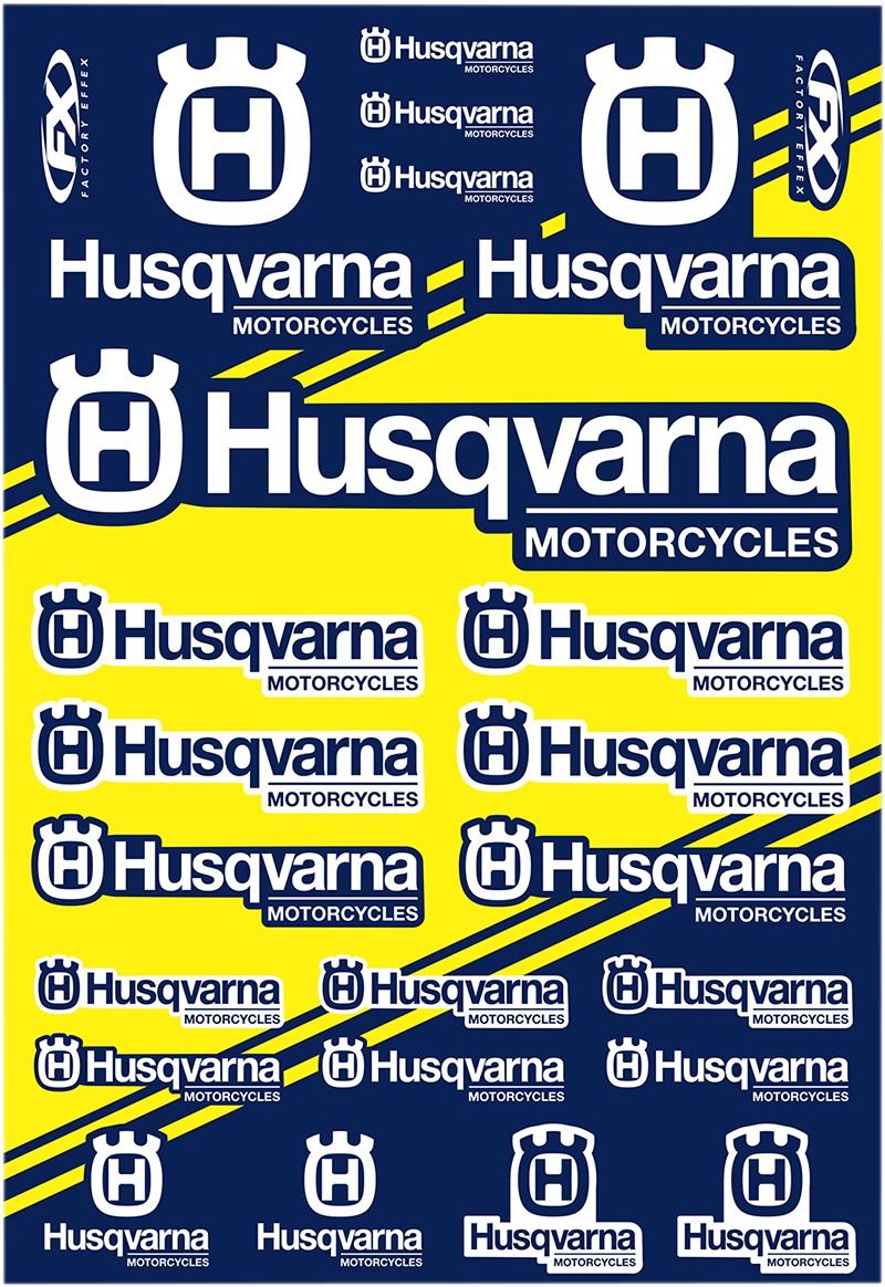 Universal Graphic Kits - Husq Sticker Sheet - Click Image to Close