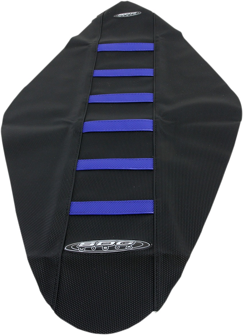 6-Rib Water Resistant Seat Cover Black/Blue - For 14-16 Husqvarna TC TE - Click Image to Close