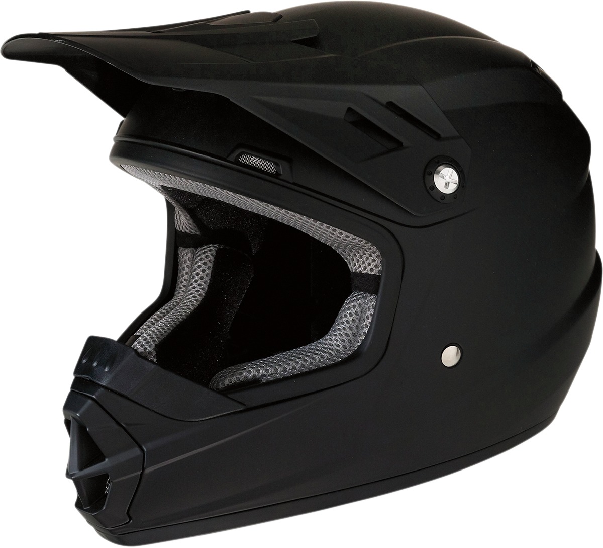 Youth Rise Solid Full Face Offroad Helmet Gloss Black Y-Small - Click Image to Close