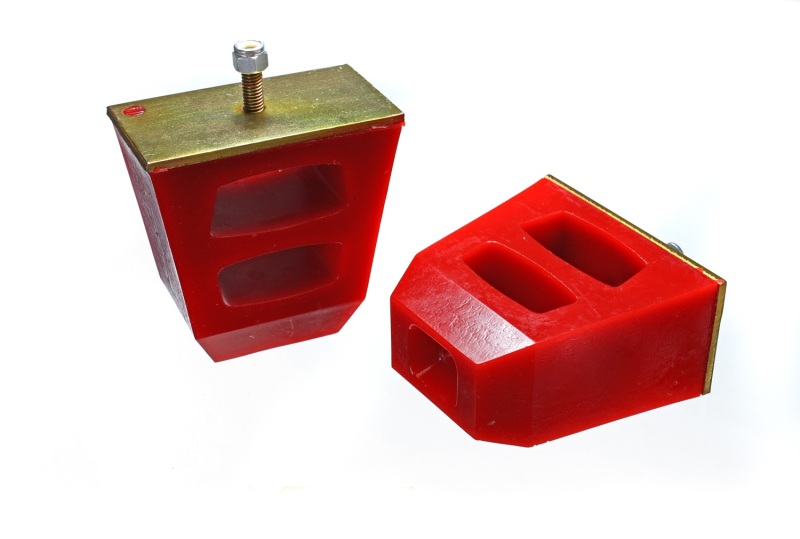 Universal 4.5in Tall x 4.5in Long x 2.5in Wide Red Bump Stops (2 per set) - Click Image to Close