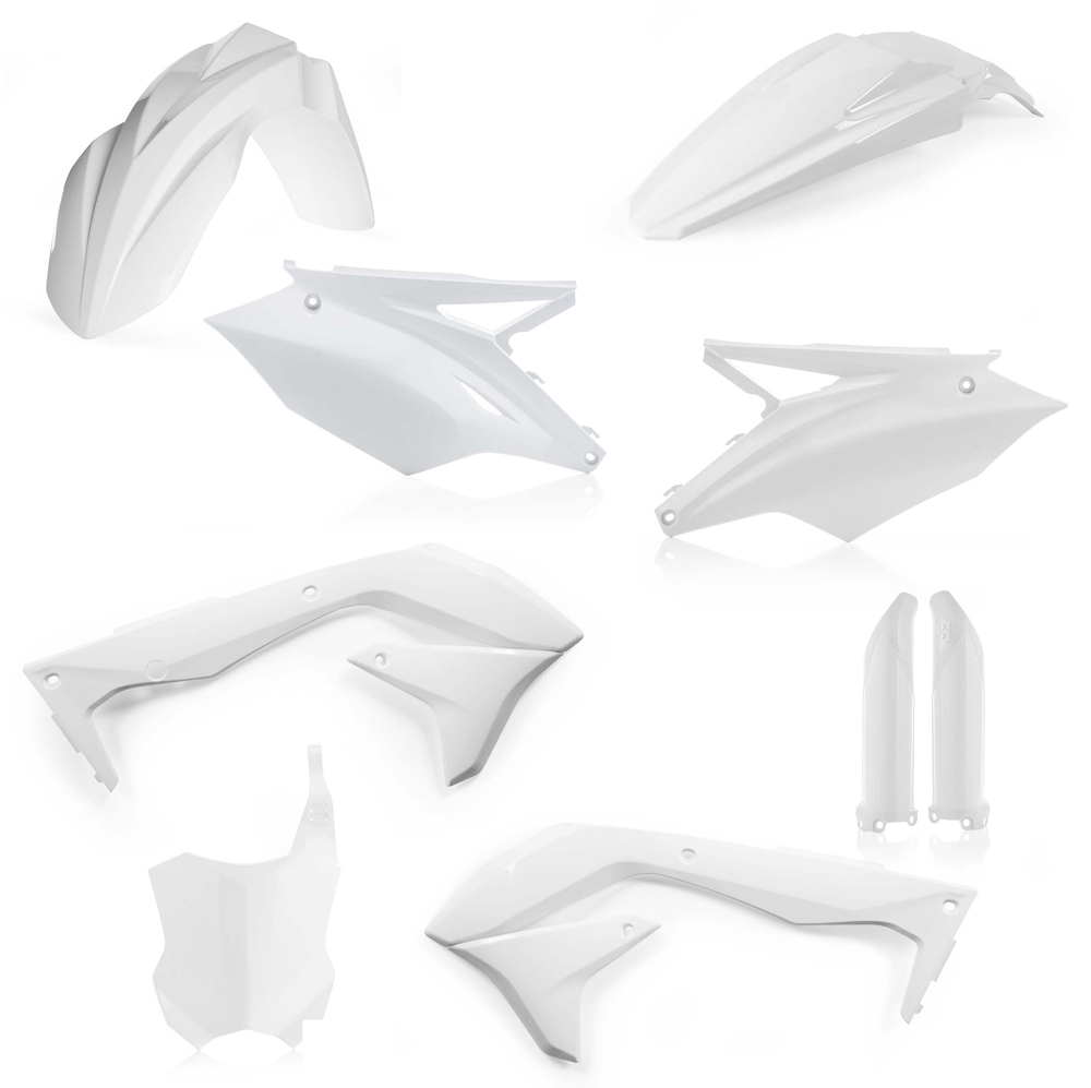 Full Plastic Kit - White - for 16-17 Kawasaki KX450F - Click Image to Close