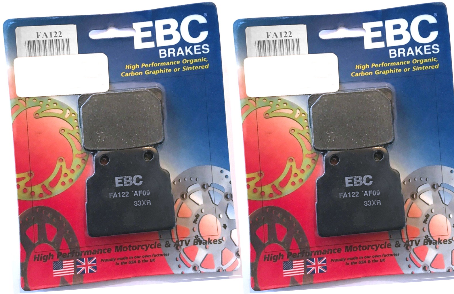 Standard Organic Brake Pads Front Set - Click Image to Close