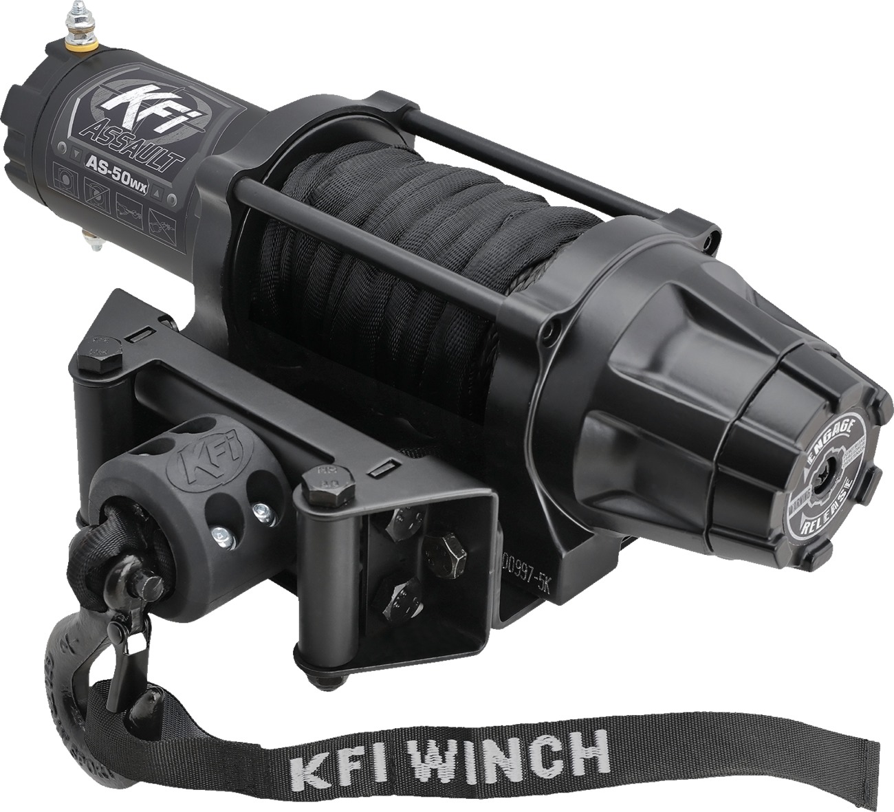 Assault Series Winch Wide 5000 lbs. - Synthetic Cable - Click Image to Close