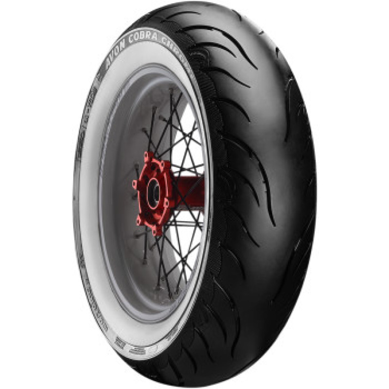 Tire - Cobra Chrome AV92 - Rear - 180/65B16 - Wide Whitewall - 81H - Click Image to Close