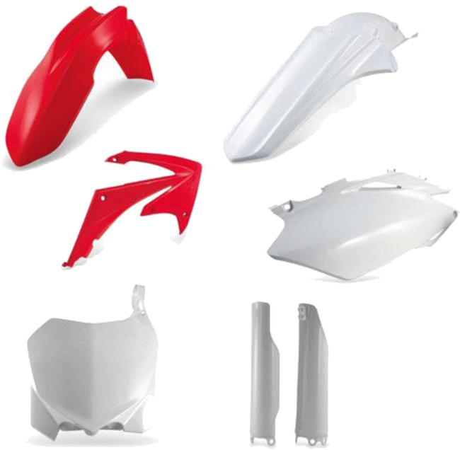 Full Plastic Kit - Red/White Original 2010 - For 09-12 Honda CRF450R 10-13 CRF250R - Click Image to Close