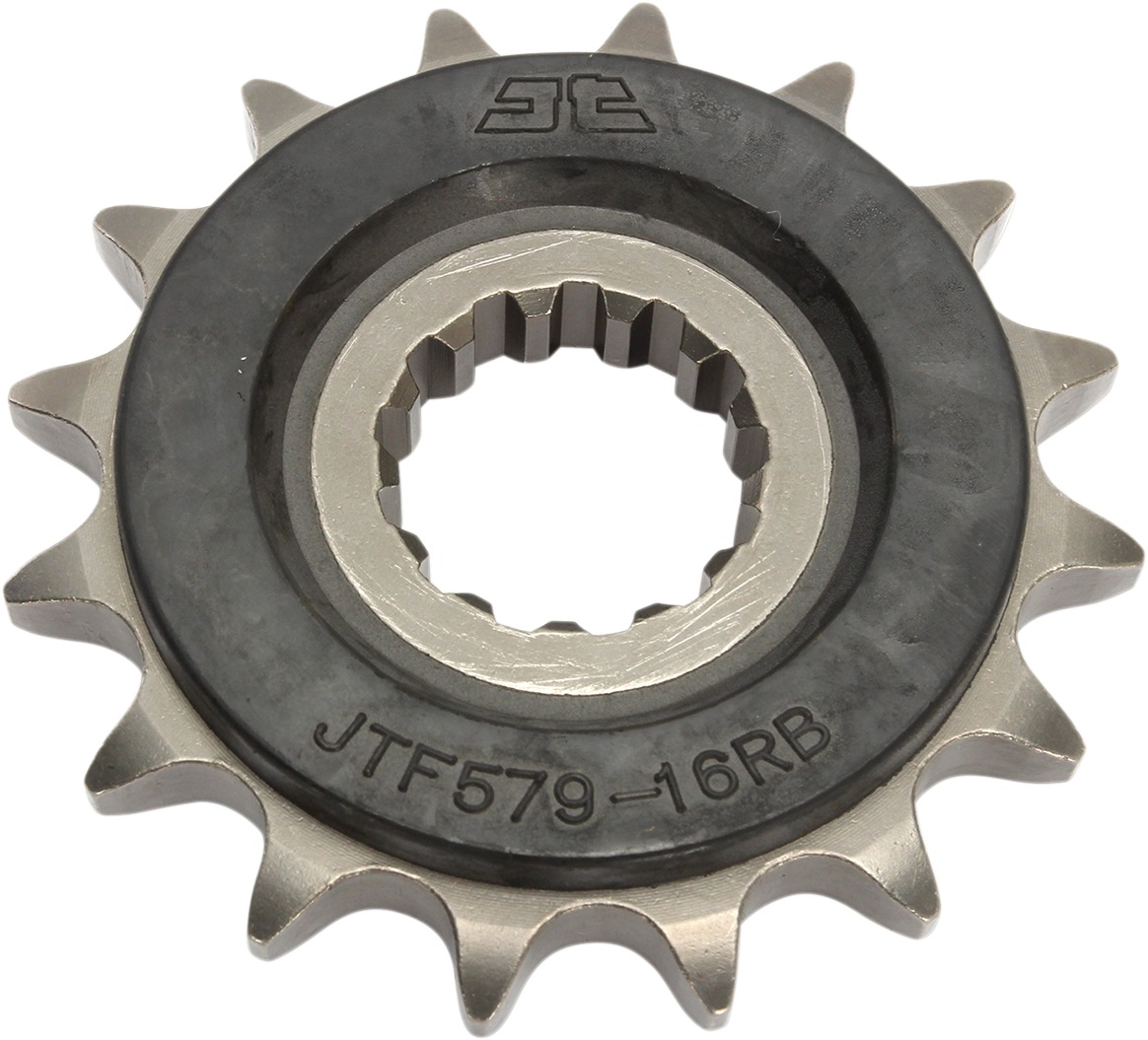 Front Steel Countershaft Sprocket w/ Rubber Damper - 16 Tooth 530 - Click Image to Close