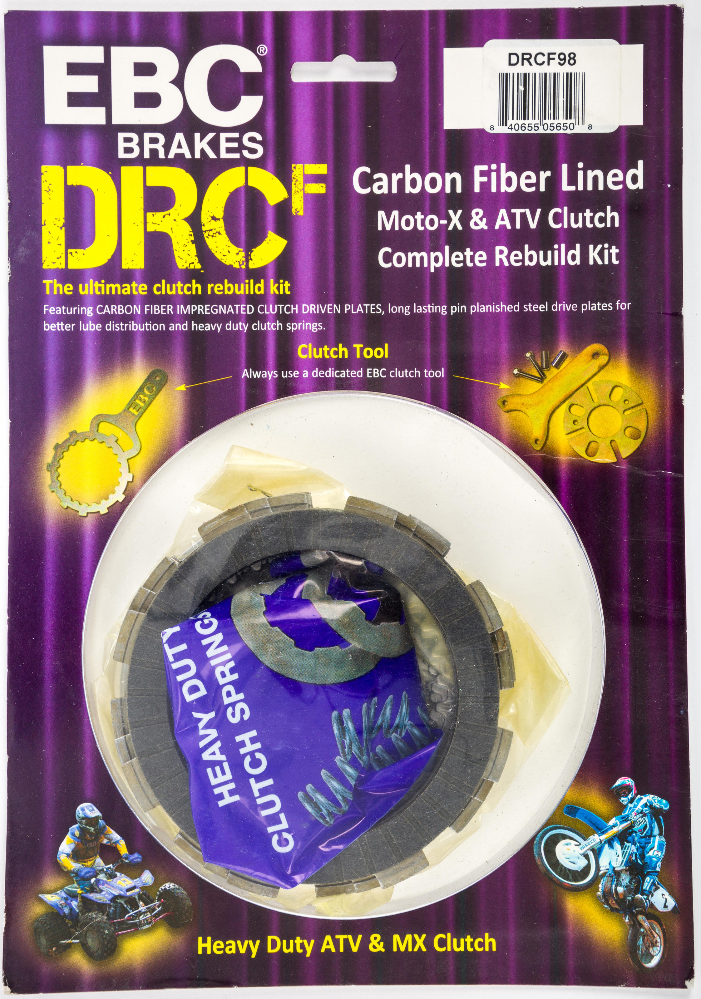 DRCF Complete Clutch Kit - CFK Plates, Steels, & Springs - Click Image to Close