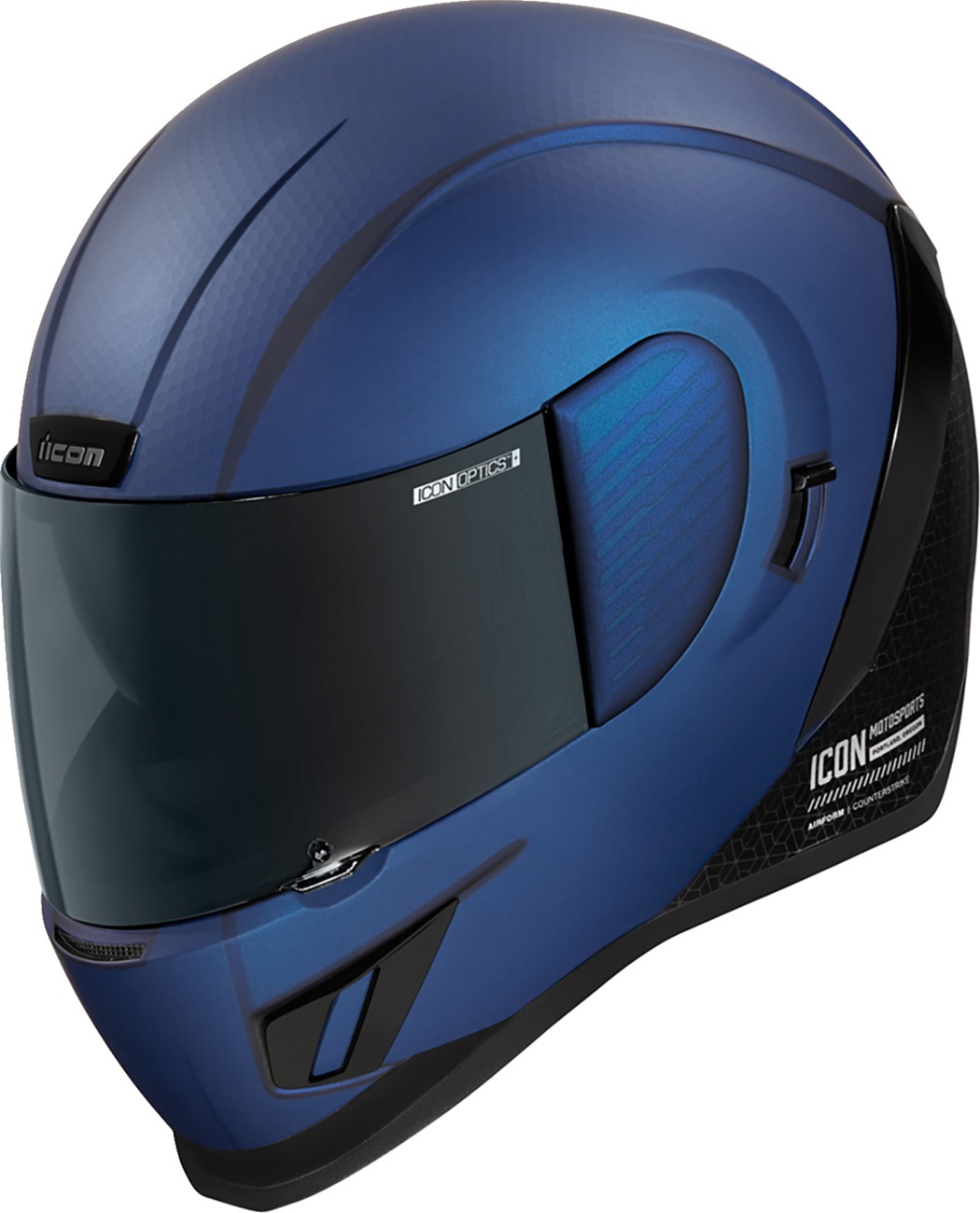 ICON Airform Counterstrike MIPS Helmet 3XL Matte Blue - Full-face helmet with MIPS and DropShield - Click Image to Close