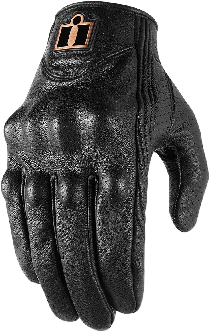 Pursuit Street Leather Motorcycle Gloves Black 4X-Large - Click Image to Close