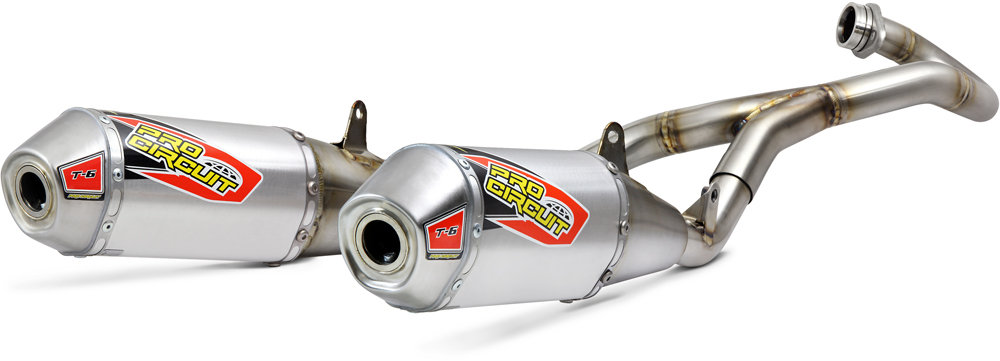 T-6 Dual Aluminum & Stainless Steel Full Exhaust - For 17-19 CRF450R/RX - Click Image to Close