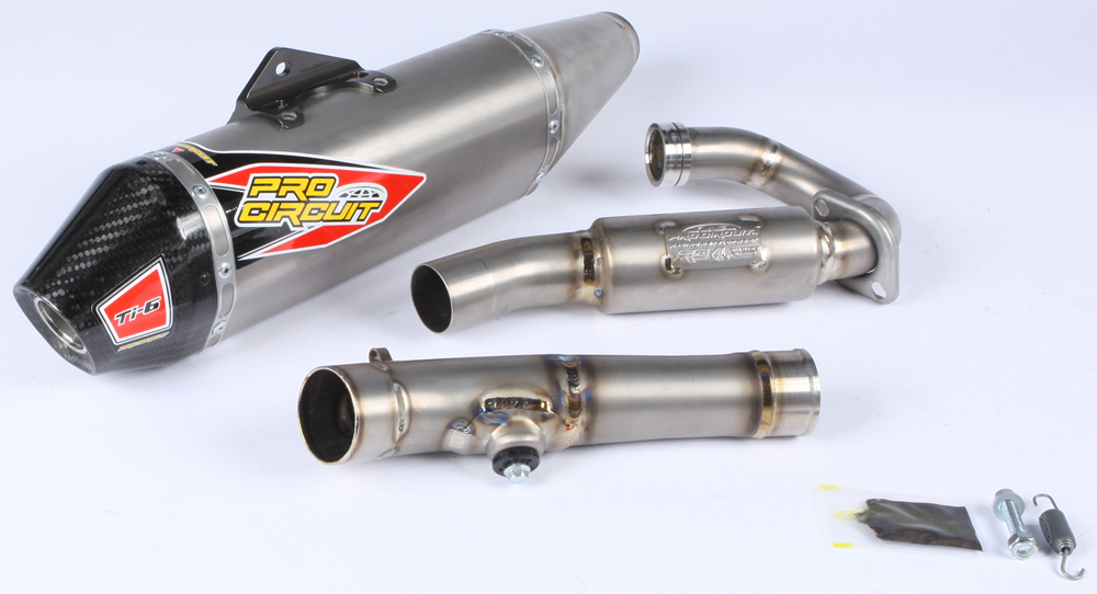 Ti-6 Titanium Full Exhaust System w/ Carbon End Cap - For 12-15 KX450F - Click Image to Close