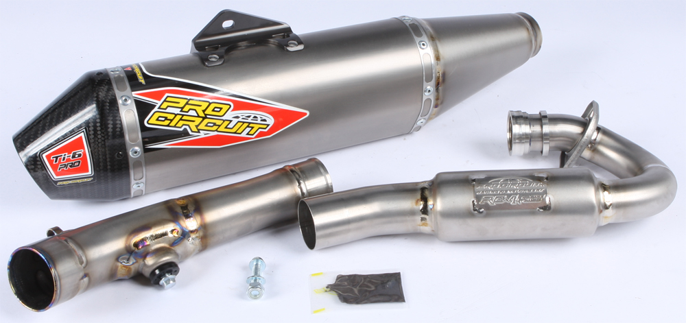 Ti-6 Pro Titanium Full Exhaust System w/ Carbon End Cap - For 12-15 KX450F - Click Image to Close