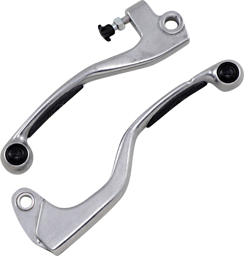 Natural & Black Competition Brake & Clutch Lever Set - For 93-96 Kawasaki KX125/250/500 - Click Image to Close