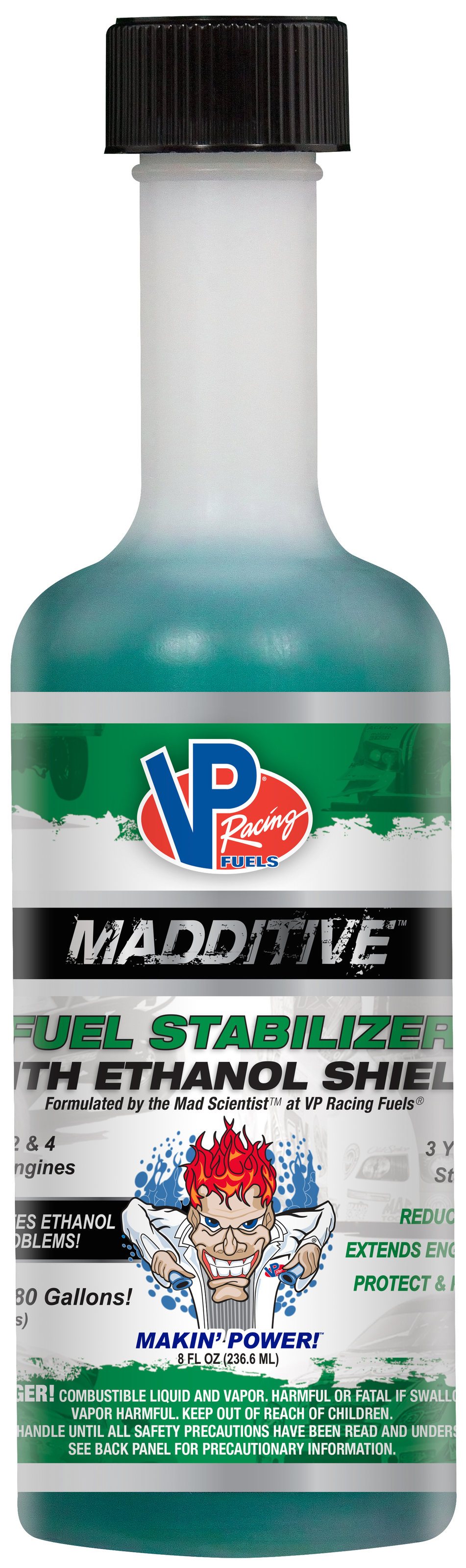 MADDATIVE Fuel Stabilizer w/ Ethanol Shield - 8oz - Up to three years storage-1 oz. per 1 gal. of fuel - Click Image to Close