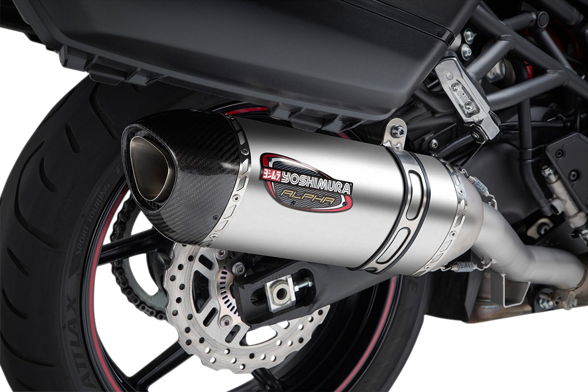 Street Alpha Slip On Exhaust - Stainless Steel - For 15-18 Versys 1000 - Click Image to Close