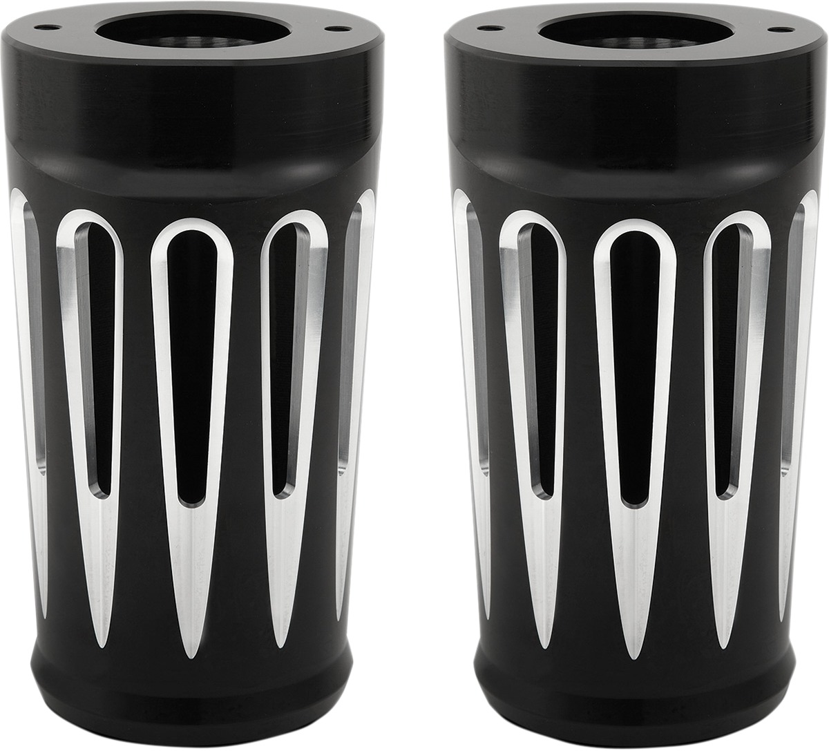 Black Deep Cut Fork Boots - Fits 14-23 H-D Touring Models - Click Image to Close