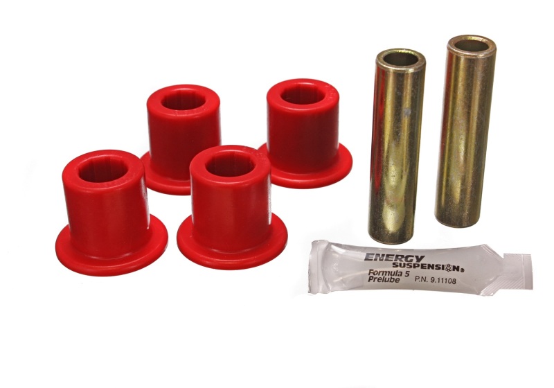 Jeep Frame Shackle Bushing Set - Red - Click Image to Close