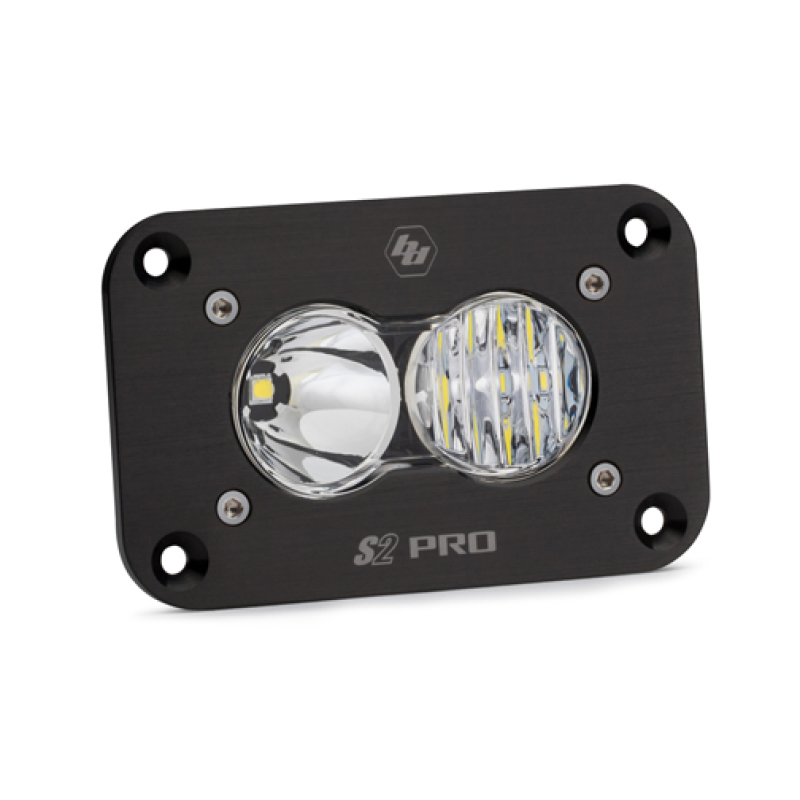 S2 Pro Flush Mount Driving Combo Pattern LED Work Light - Clear - Click Image to Close