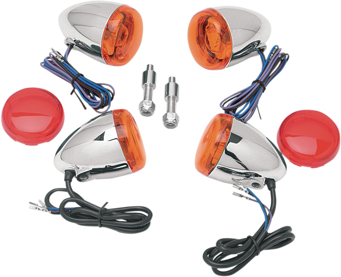 Deuce-Style Front and Rear Turn Signal Kit - Hd Turn Signal Kit - Click Image to Close