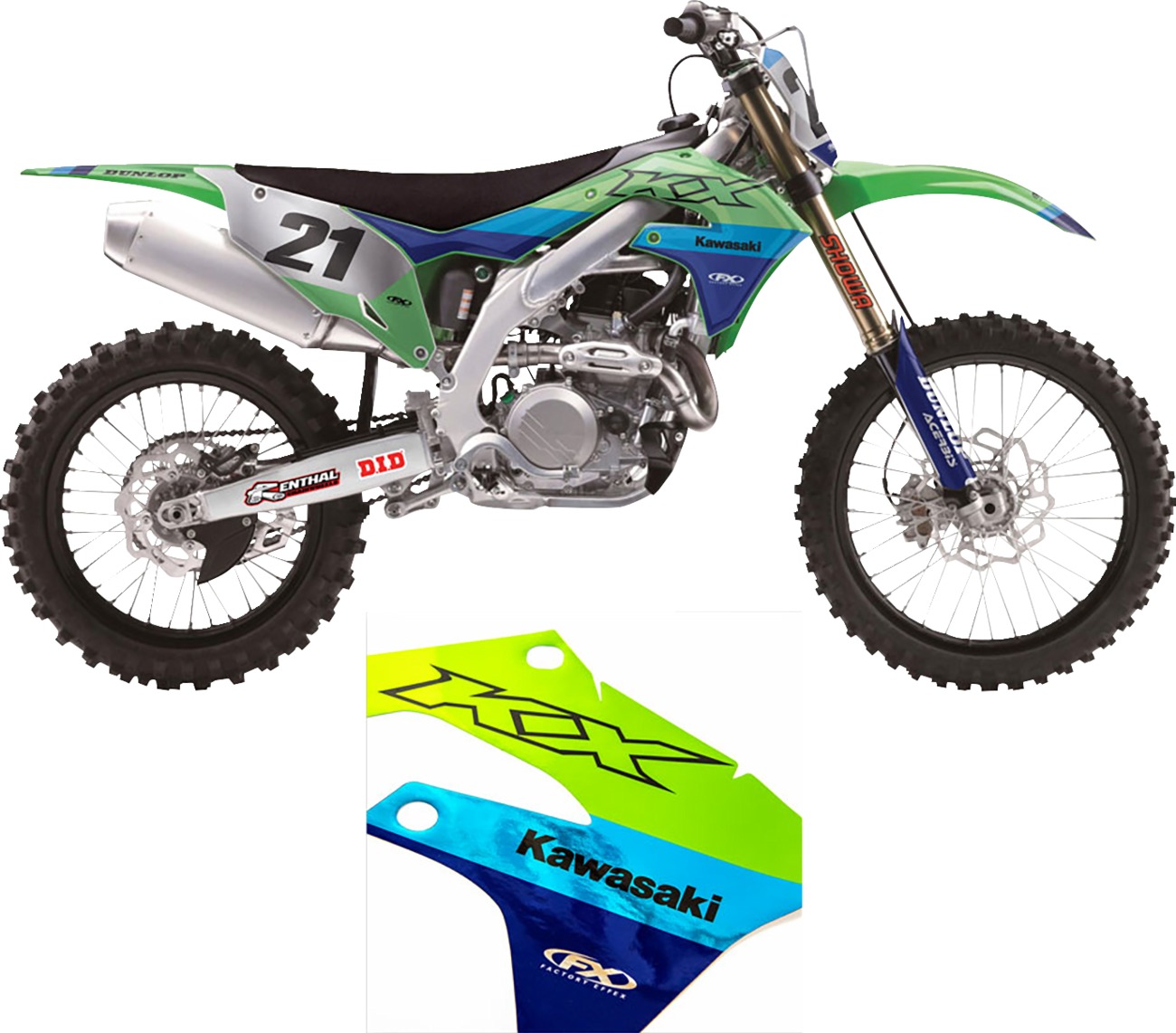 Candy Chrome Series Airbox/Shroud Graphics Kit - For 2024 Kawasaki KX450 - Click Image to Close