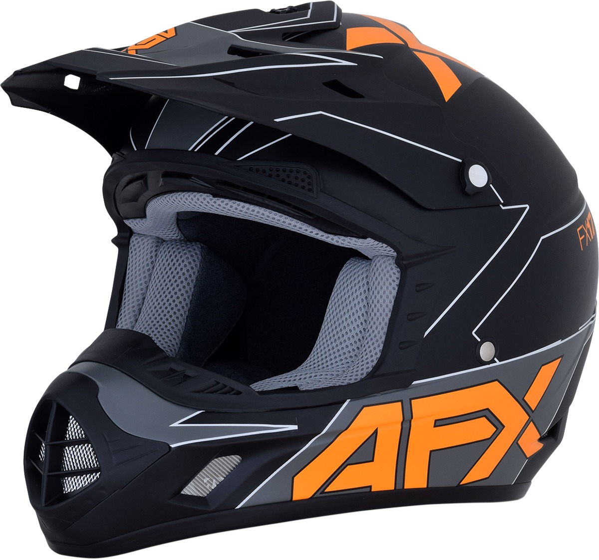 FX-17 Full Face Offroad Helmet Matte Orange 2X-Large - Click Image to Close