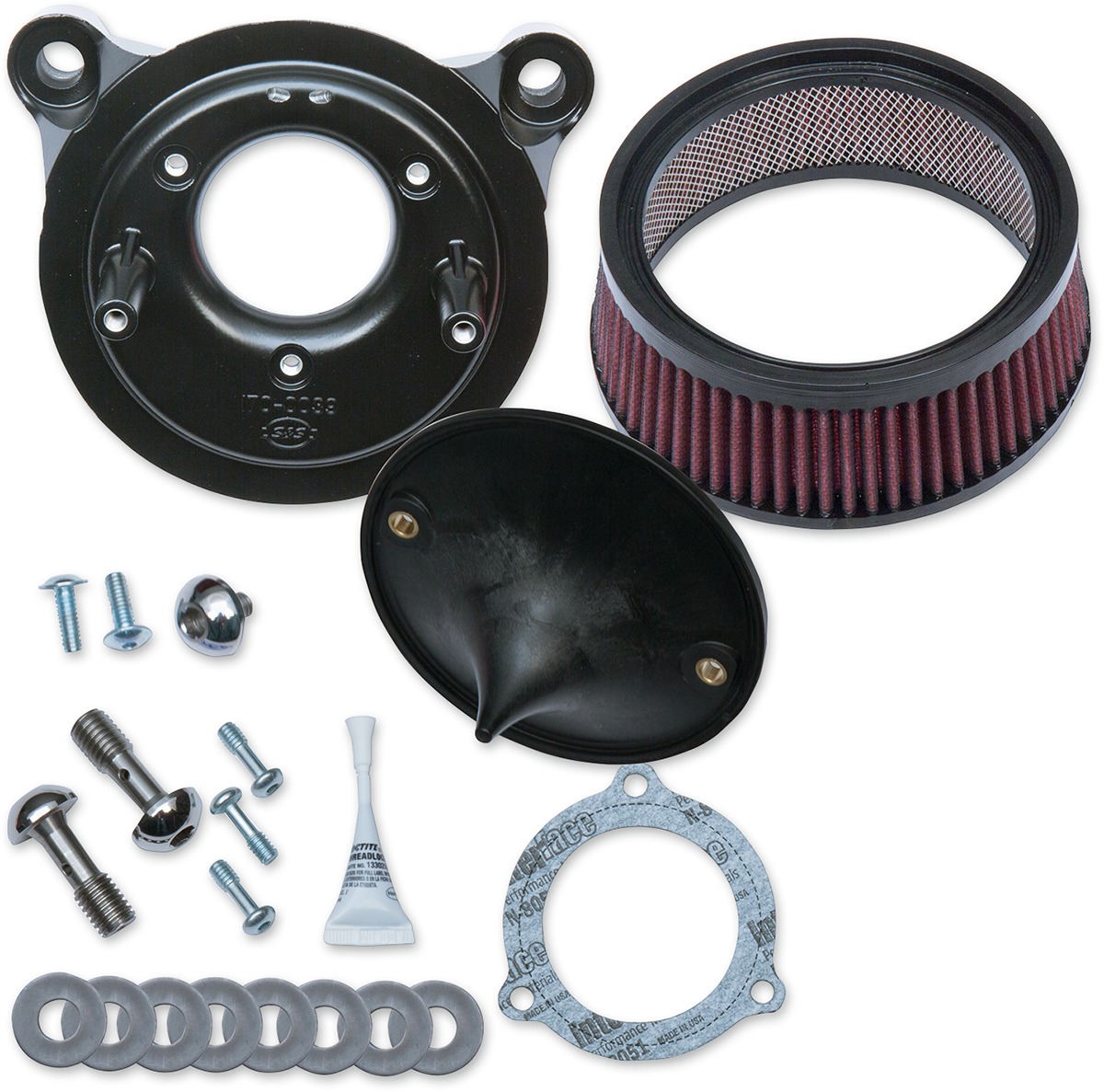 Stealth Air Cleaner Kits for Stock Fuel Systems - Air Clnr Kit Stealth Stock Blk - Click Image to Close