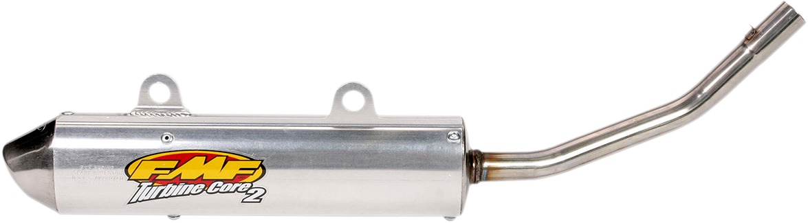 TurbineCore 2 Slip On Exhaust Silencer w/ S/A - For 99-02 Kawasaki KX125 - Click Image to Close