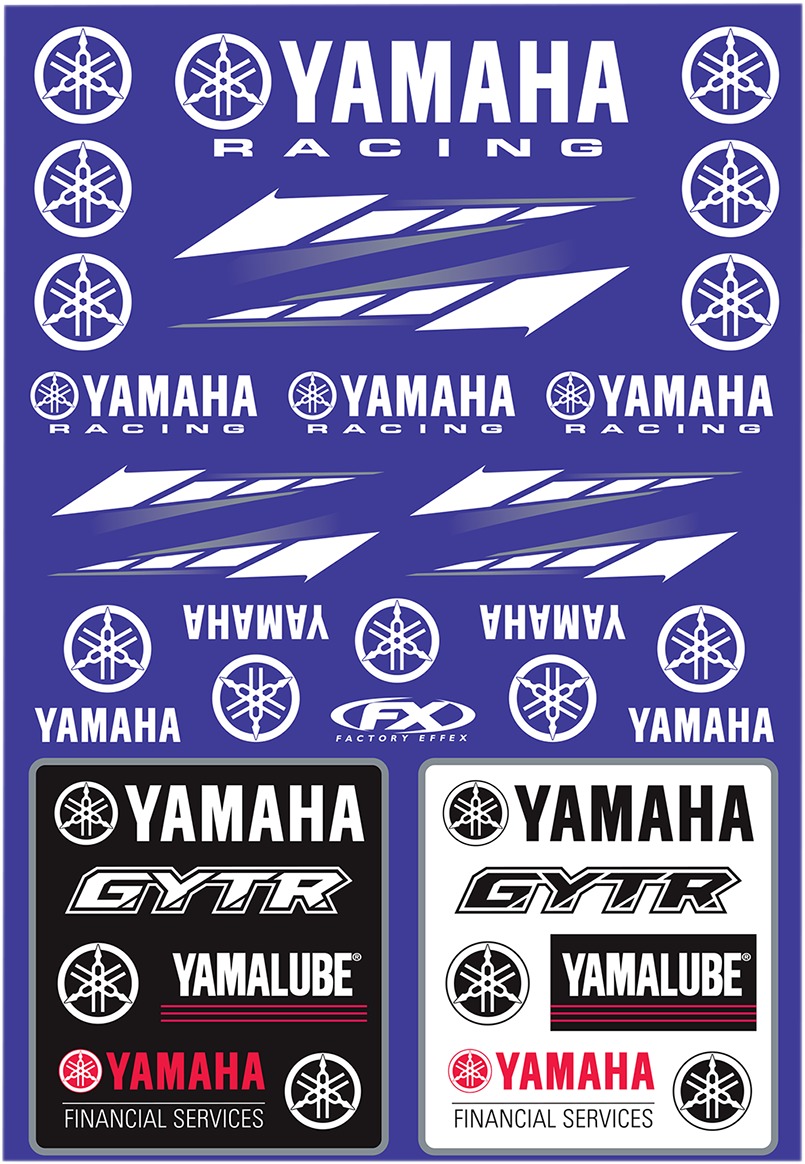 Universal Graphic Kits - Yam Racing Sticker Sheet - Click Image to Close