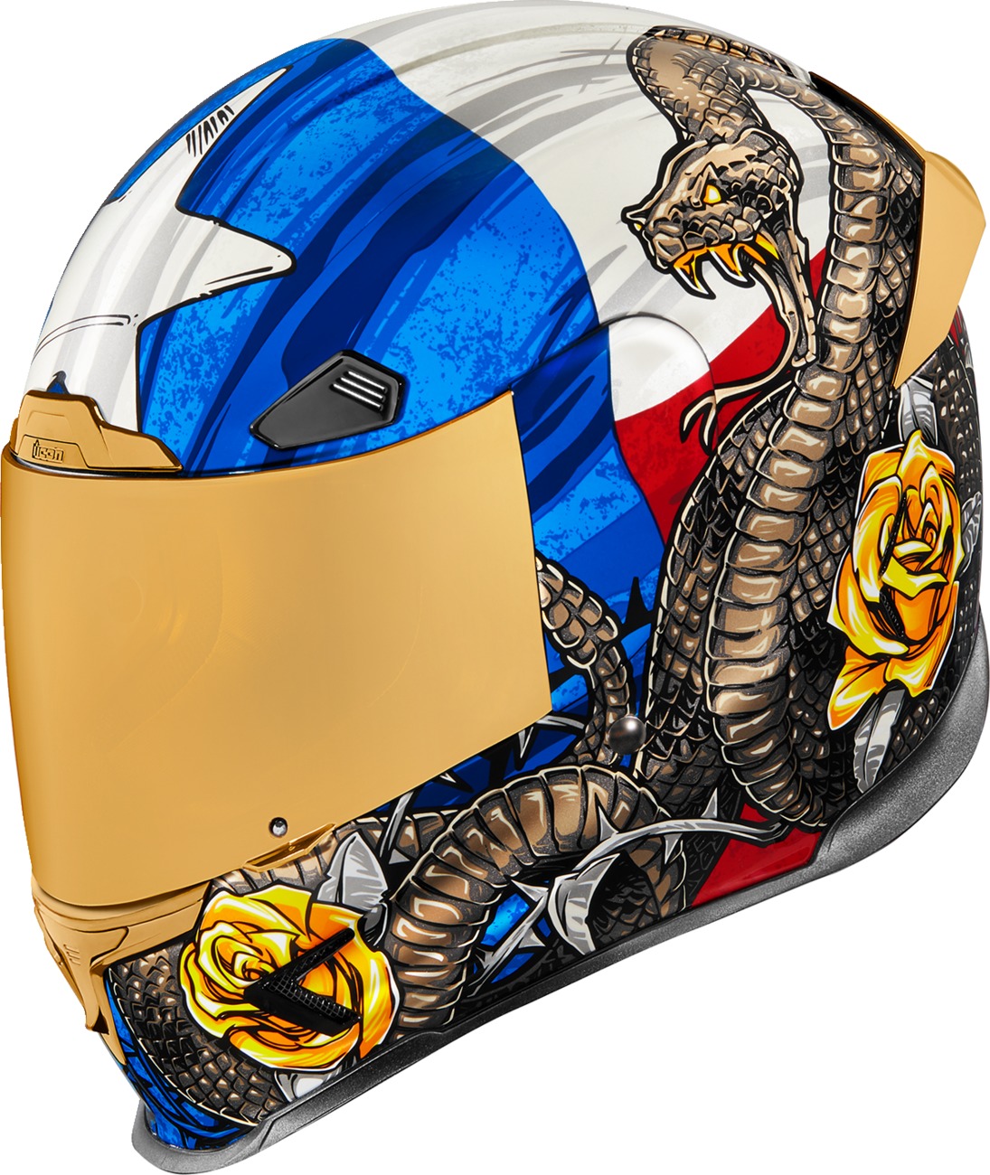 ICON Airframe Pro Tejas Libre Helmet - Large - Full-face street helmet with Tejas Libre graphic - Click Image to Close