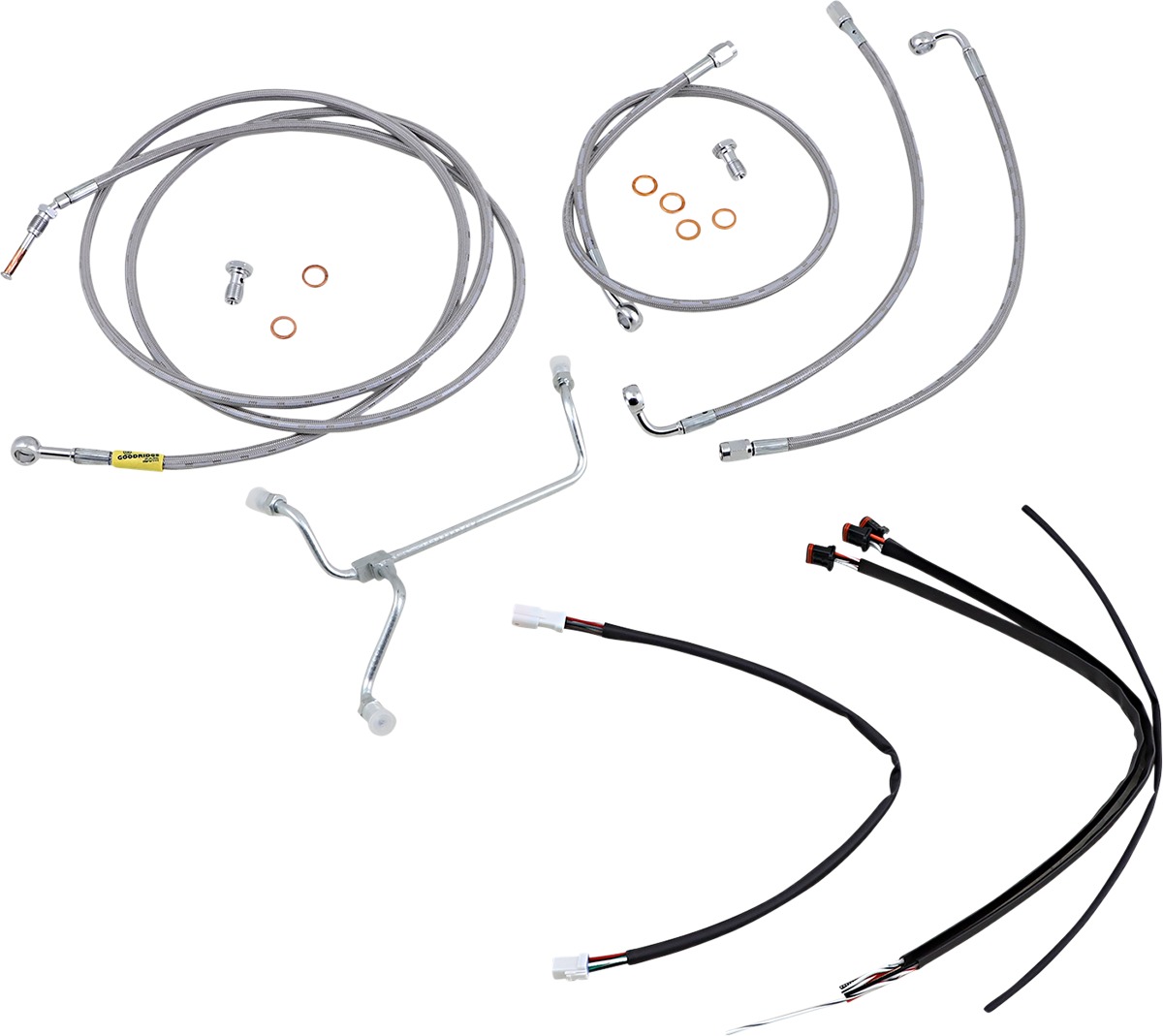 Extended Braided S.S. Control Cable Kit For 15" - Click Image to Close