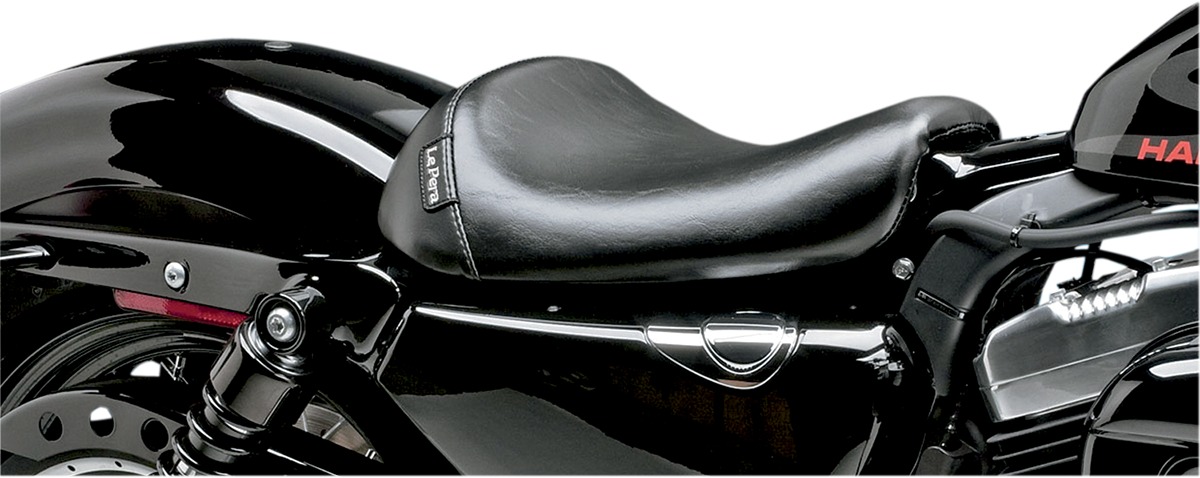 Bare Bones Smooth Vinyl Solo Seat Black Foam - For 10-19 Harley XL 48 72 - Click Image to Close