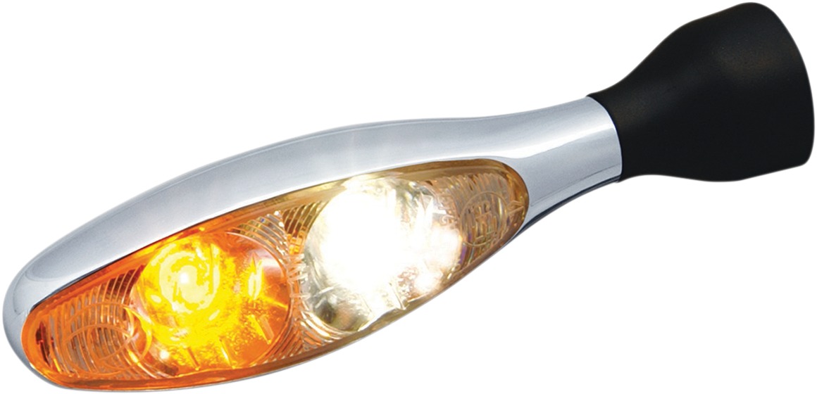 Micro 1000 Clear Lens White/Amber Chrome - Click Image to Close