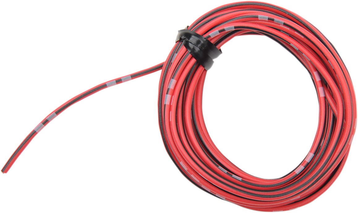 13' Color Match Electrical Wire - Red / Black 14A/12V 20AWG - Click Image to Close